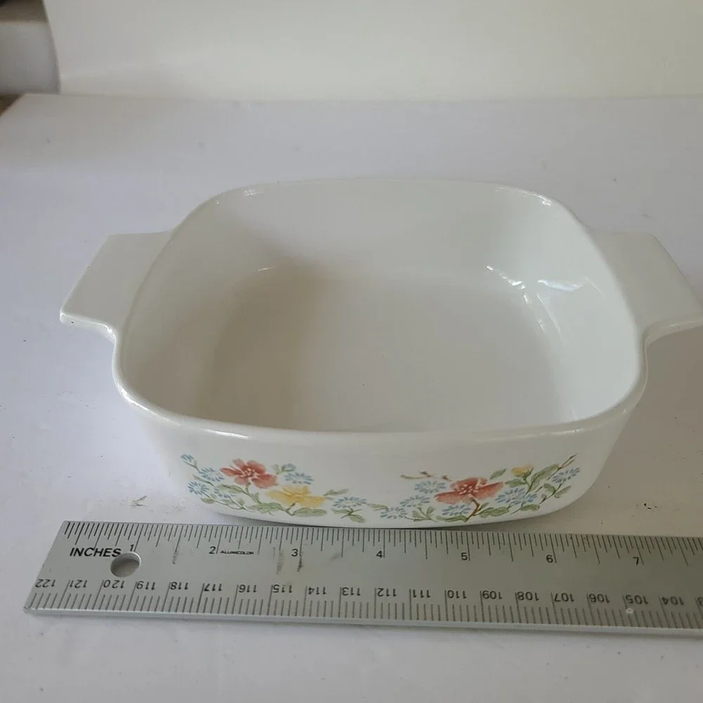 Corning Ware Wild Flower Casserole dishes P-43-B & A-1-B Vintage 1 Ltr & 700 ml